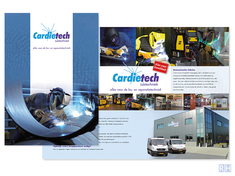 grafisch ontwerp brochure CardieTech lastechniek