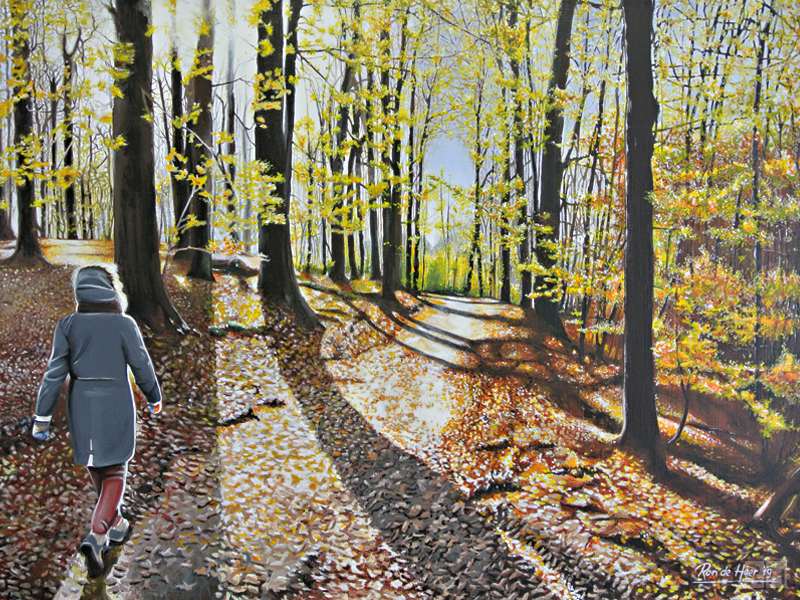 Painting a walk in the forest