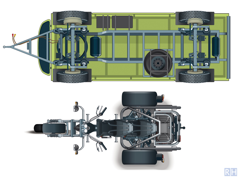 technical illustration RDW underside vehicles MOT